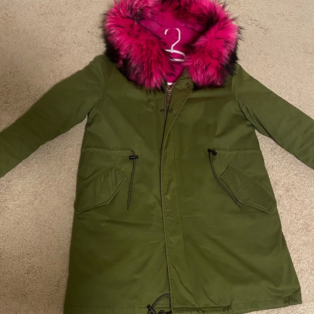 Womens Hooded Warm Winter Coat with Faux Fur Lined